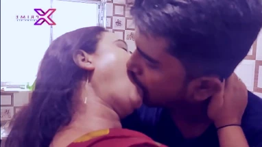 Hot Indian Maid Fucked by Young Boy in the Kitchen